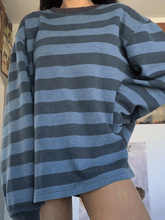 Vintage gestreiftes Pullover-Sweatshirt